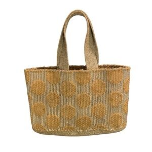 Muche Et Muchette Womens Woven Jute/ Cotton  Blend Large Tote Bag